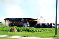 Lenzen Hay Shed Fire